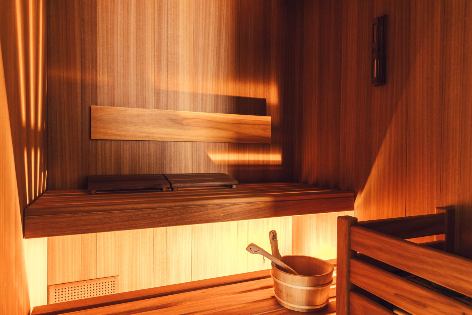 Private Sauna in der Suite "Jäger Suite" im Posthotel Taube in Schruns