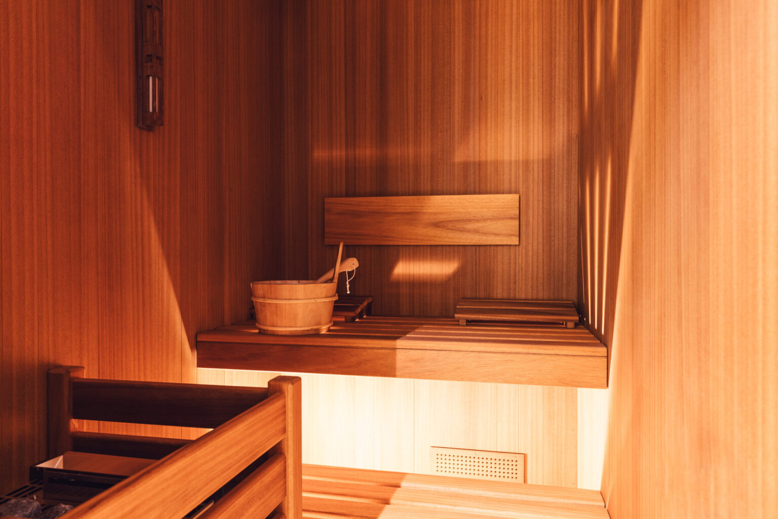 Sauna im Zimmer "Taube Relax" im Posthotel Taube in Schruns