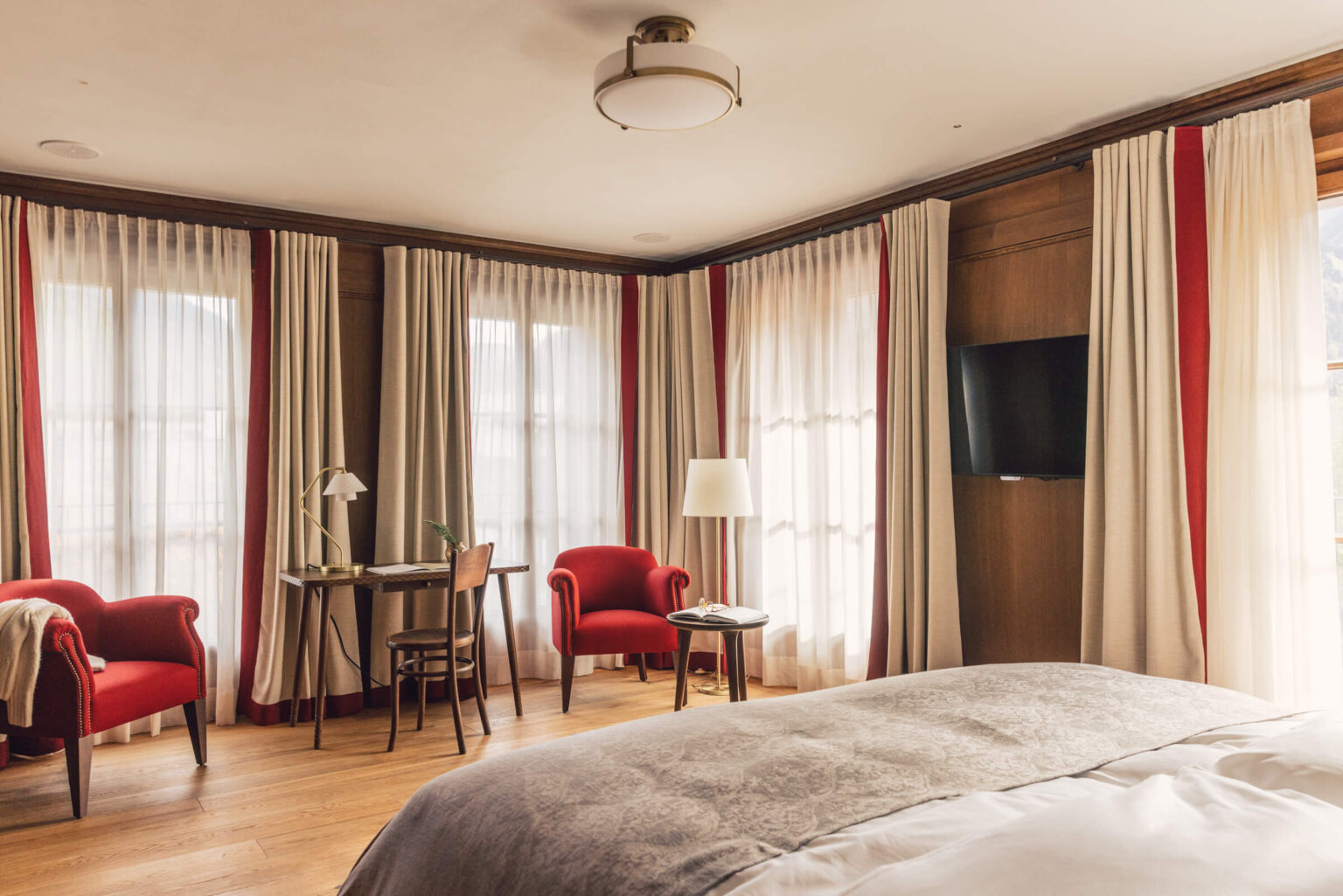 Bilck auf ein Zimmer der Kategorie "Taube Classic Family"