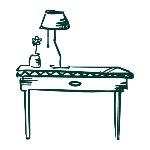 Schreibtisch im Posthotel Taube in Schruns