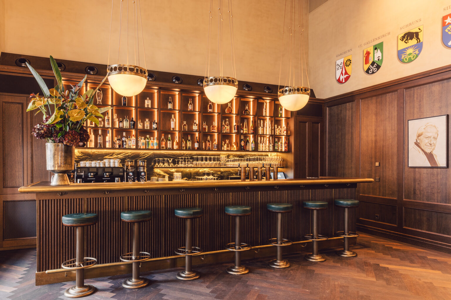 Ambiente in der Schurle Halle im Posthotel Taube in Schruns