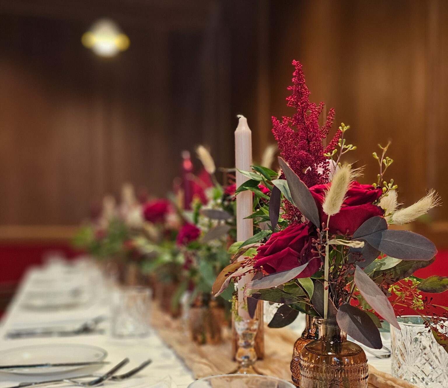 Hochzeitstisch Dekoration Blumen